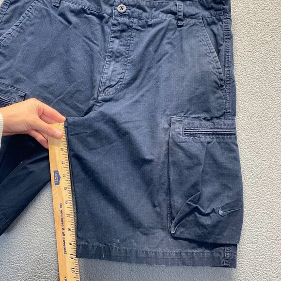Nike Cargo Shorts Mens  Blue  Short Hiking Outdoors Size 36‎ - Picture 6 of 9